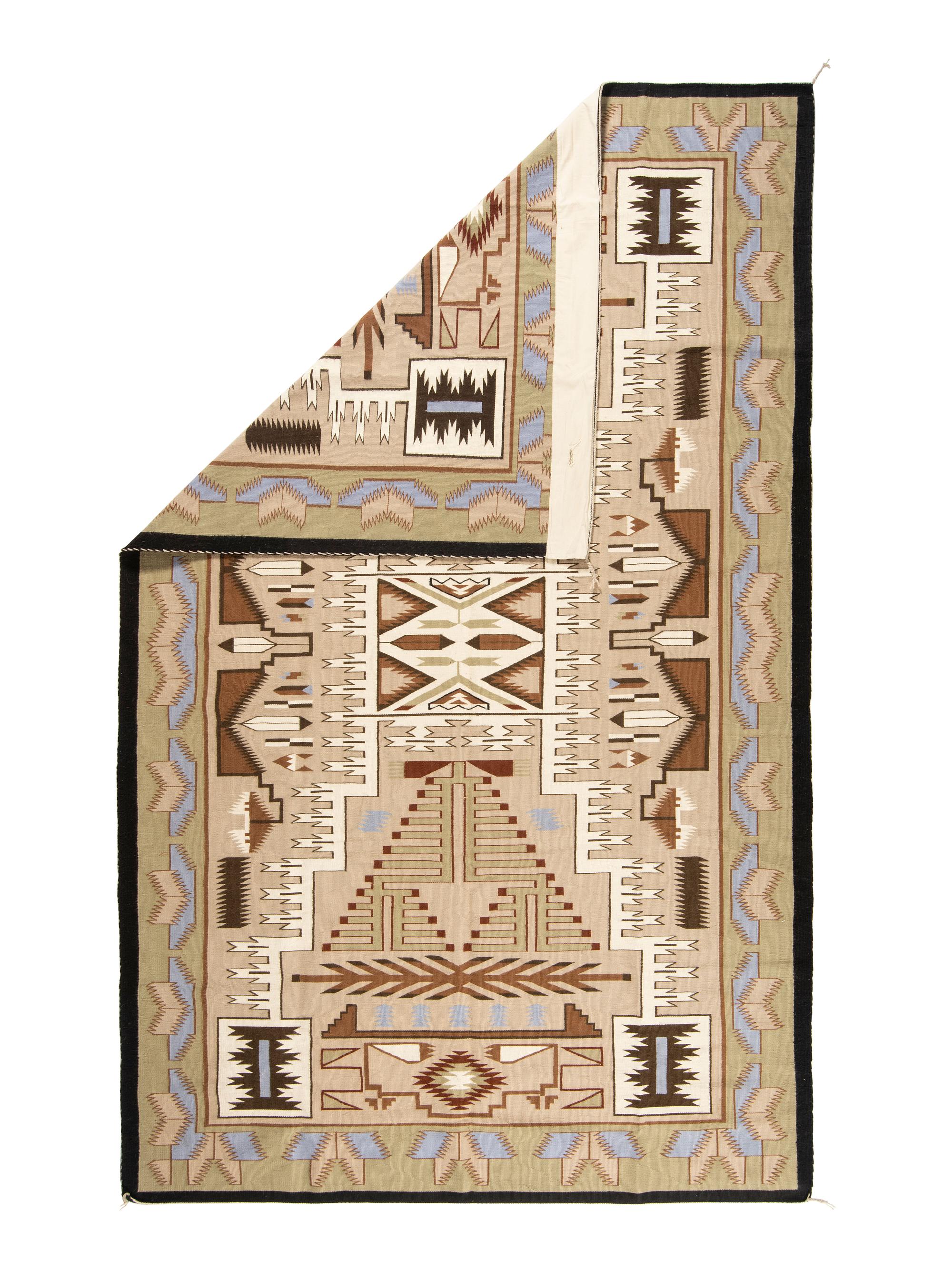 Navajo Roomsize Storm Pattern Weaving / Rug