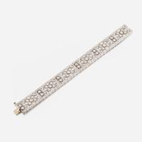 An Art Deco diamond and white gold bracelet, Rubel Frères