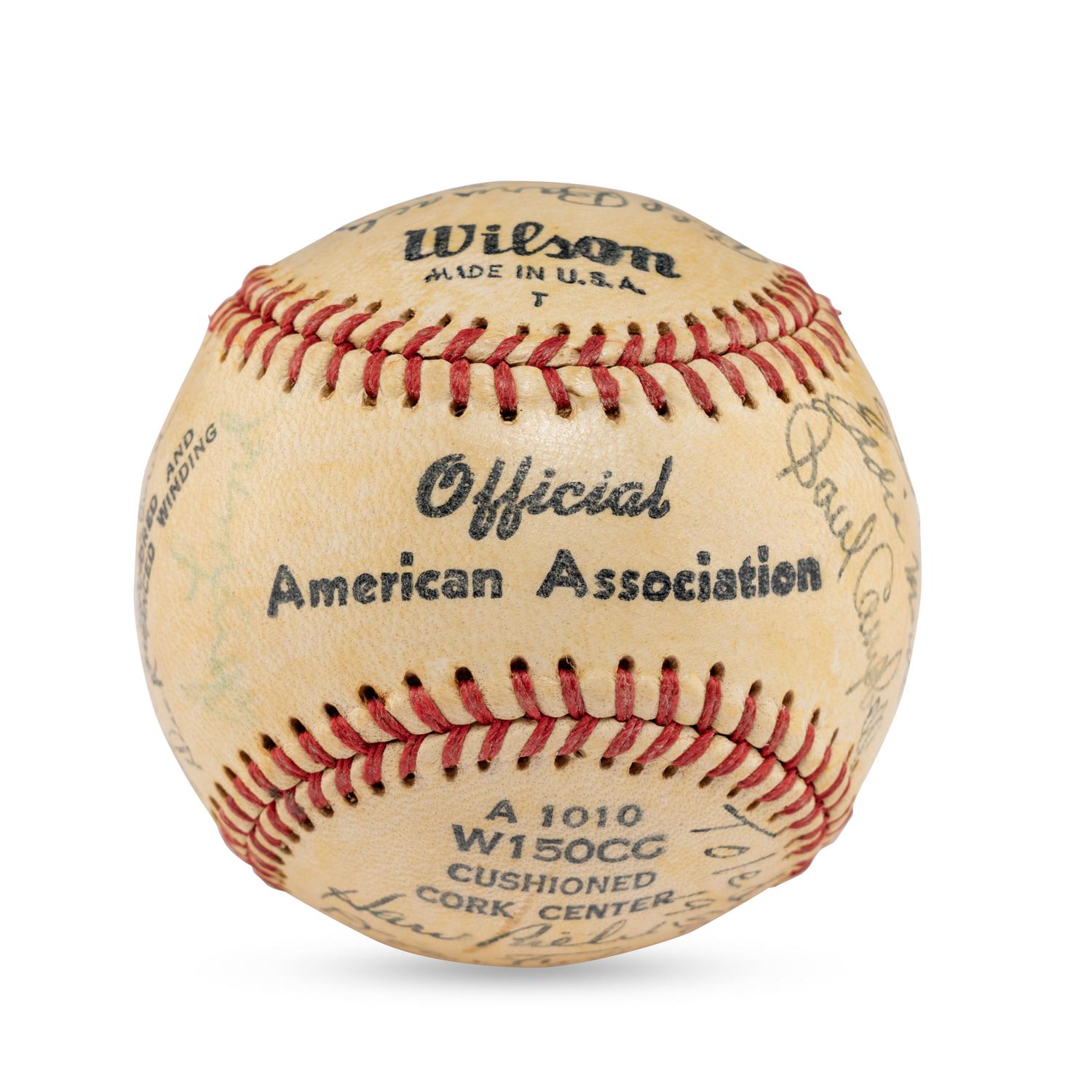 A 1950 Toledo Mud Hens Team Signed Autograph Baseball