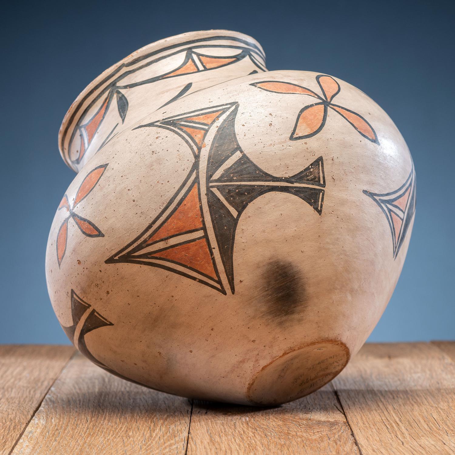 San Ildefonso Polychrome Pottery Olla