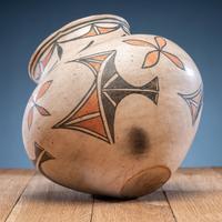 San Ildefonso Polychrome Pottery Olla