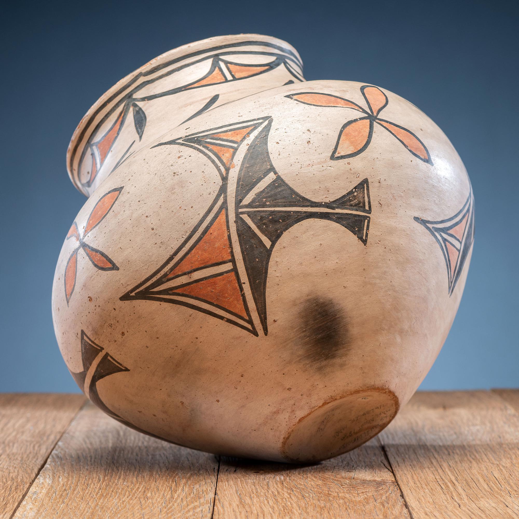 San Ildefonso Polychrome Pottery Olla