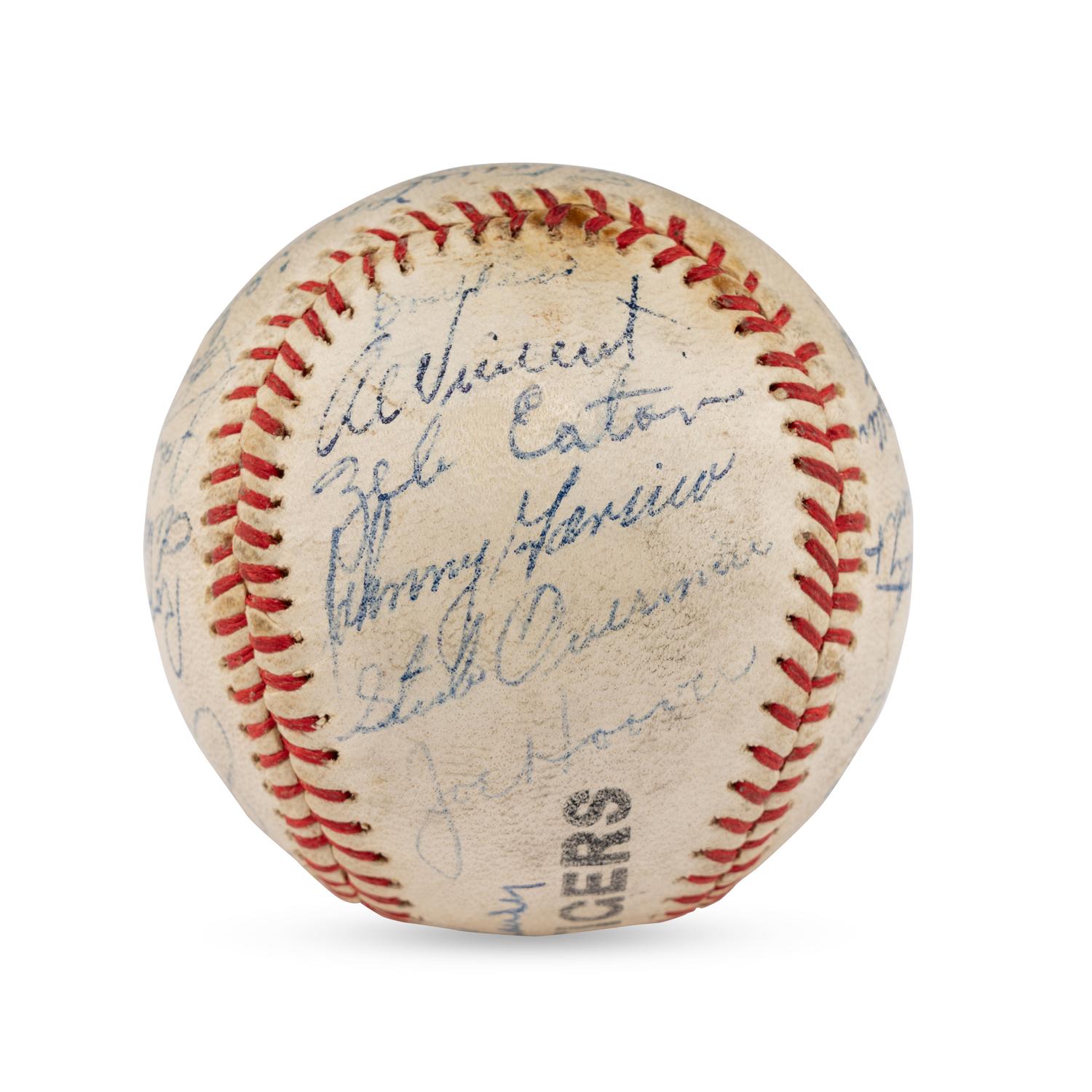 A 1944 Detroit Tigers Team Signed Autograph Baseball (PSA Auction Letter)