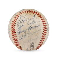 A 1944 Detroit Tigers Team Signed Autograph Baseball (PSA Auction Letter)