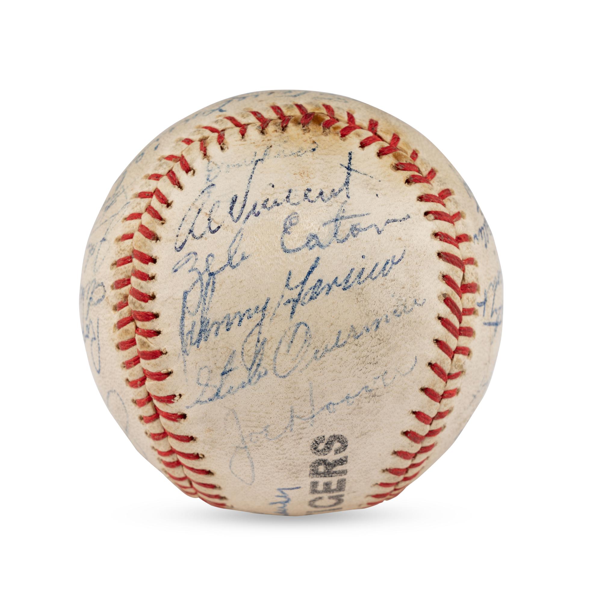 A 1944 Detroit Tigers Team Signed Autograph Baseball (PSA Auction Letter)