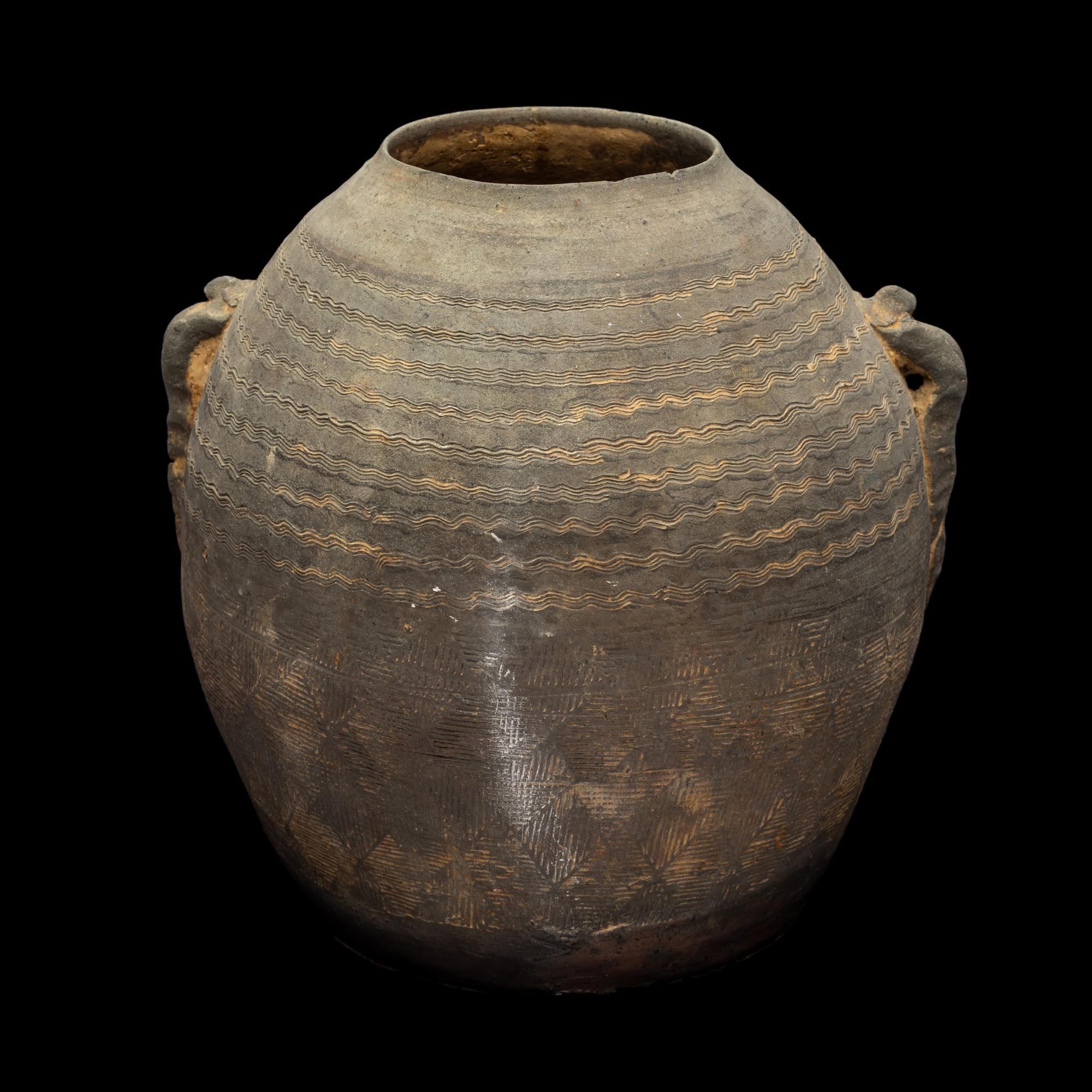 Three Chinese Grey Pottery Jars