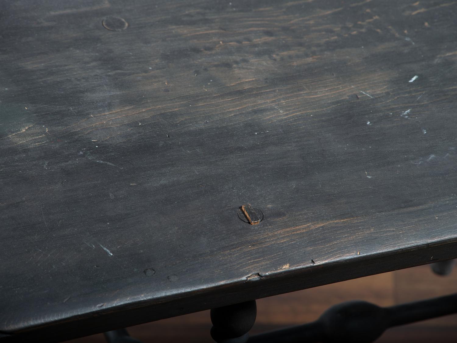 A Volute Carved Comb-Back Windsor Bench