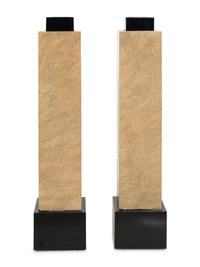 A Pair of Art Deco Style Faux-Porphyry Pedestals