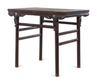 A Chinese Black Lacquered Softwood Wine Table, Jiuzhuo