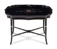 Two Victorian Lacquered Trays