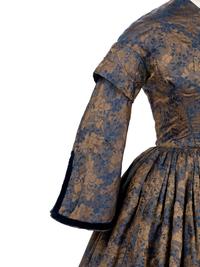 Iridescent Silk Jacquard Evening Dress, 1850s