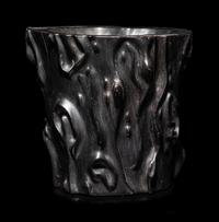 A Chinese Carved Hardwood Brushpot, Bitong