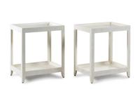 A Pair of White Painted End Tables