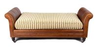 A Contemporary Leather Day Bed Height 25 x width 62 x depth 30 inches. — 20TH CENTURY