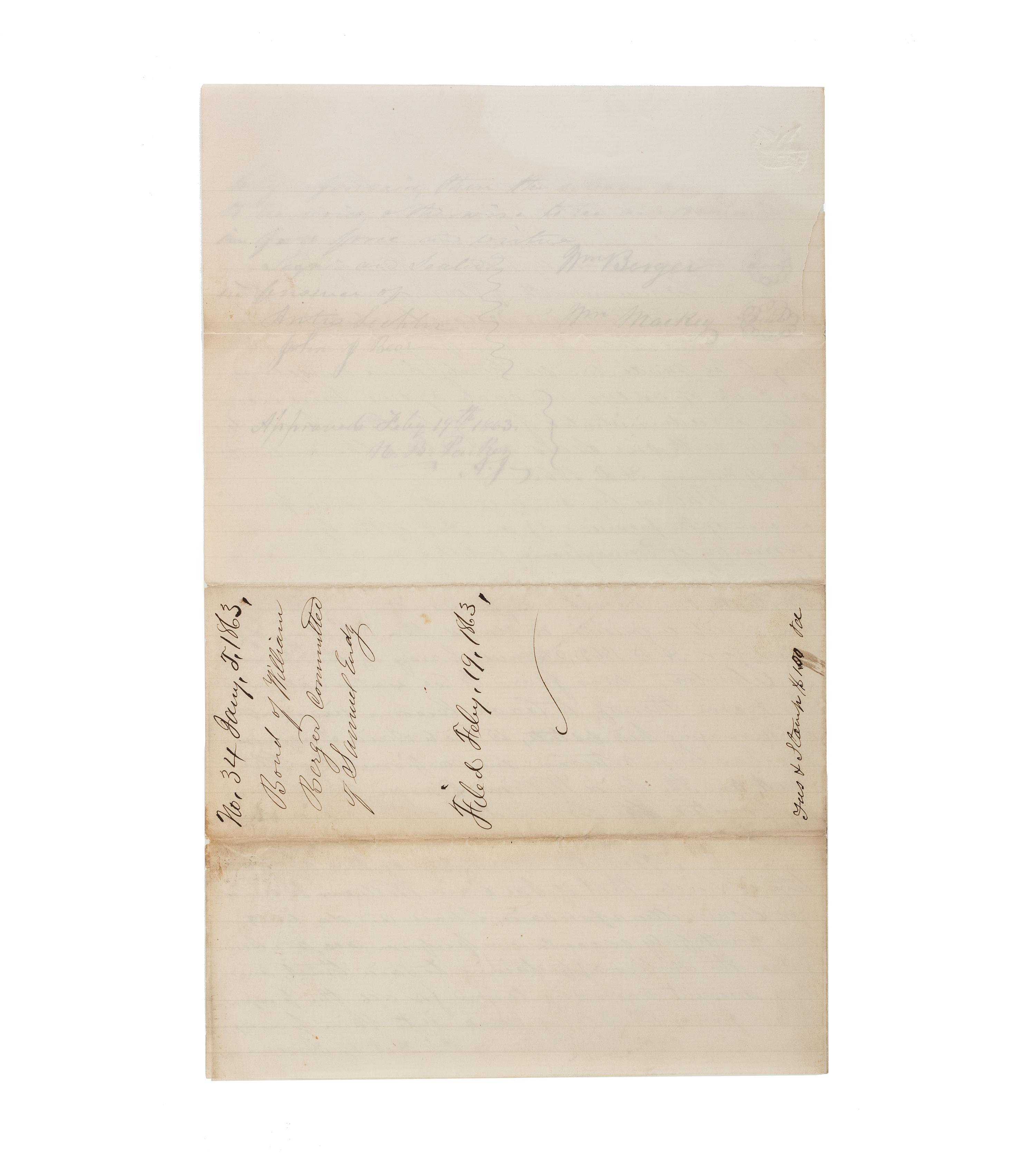 [CIVIL WAR]. A group of 11 Civil War documents from Maine, Pennsylvania, and Ohio.