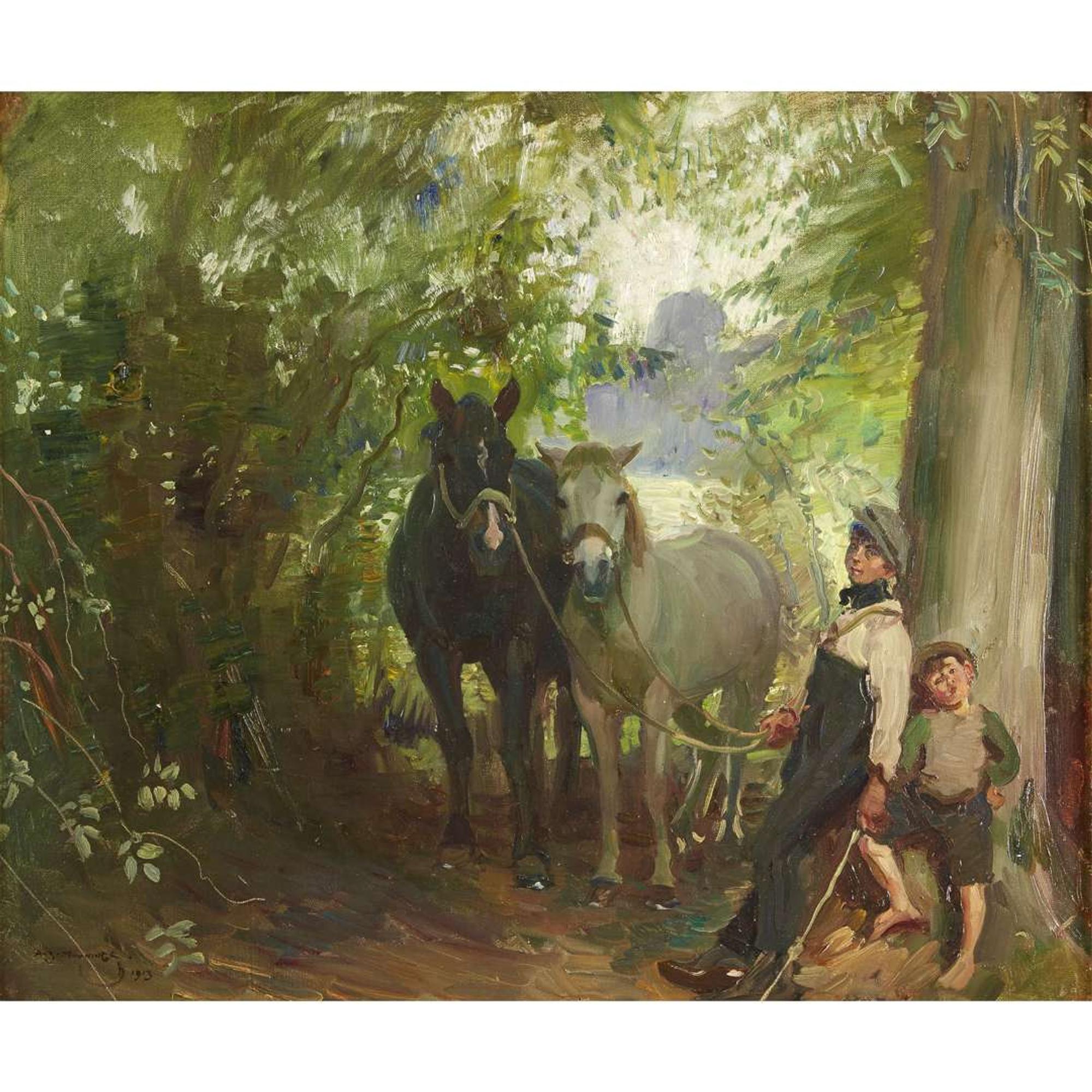 SIR ALFRED MUNNINGS (BRITISH 1878–1959) "TWO OF THEM"