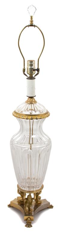 A Baccarat Glass Table Lamp — 20TH CENTURY