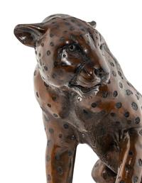 A Bronze Sculpture of a Cheetah