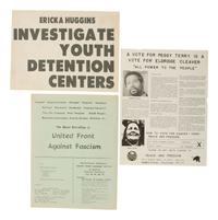 [CIVIL RIGHTS]. A group of 7 flyers and posters involving the Black Panthers and other Civil Rights activists. Ca 1960s-1970s.