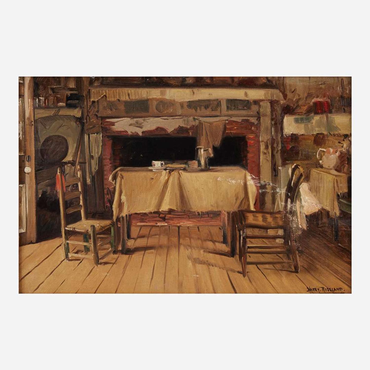 Harry Herman Roseland (American, 1866–1950) The Kitchen Table; together with a companion