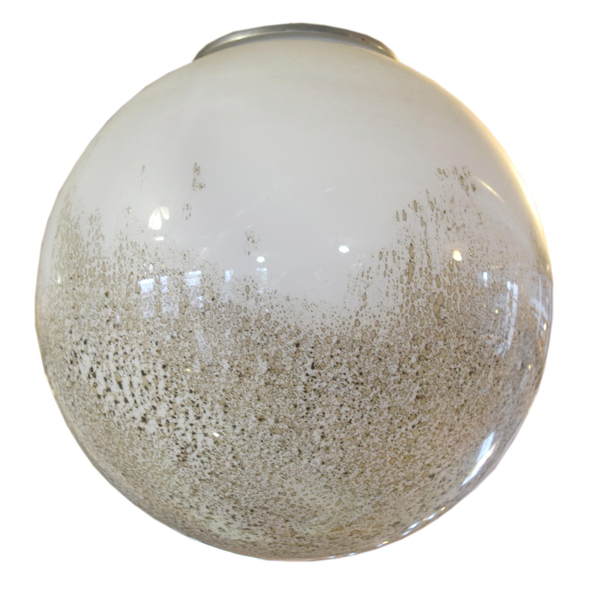 A Mid-Century Glass Pendant Light 13" W x 13" W x 61" H — Argentina, Circa 1950