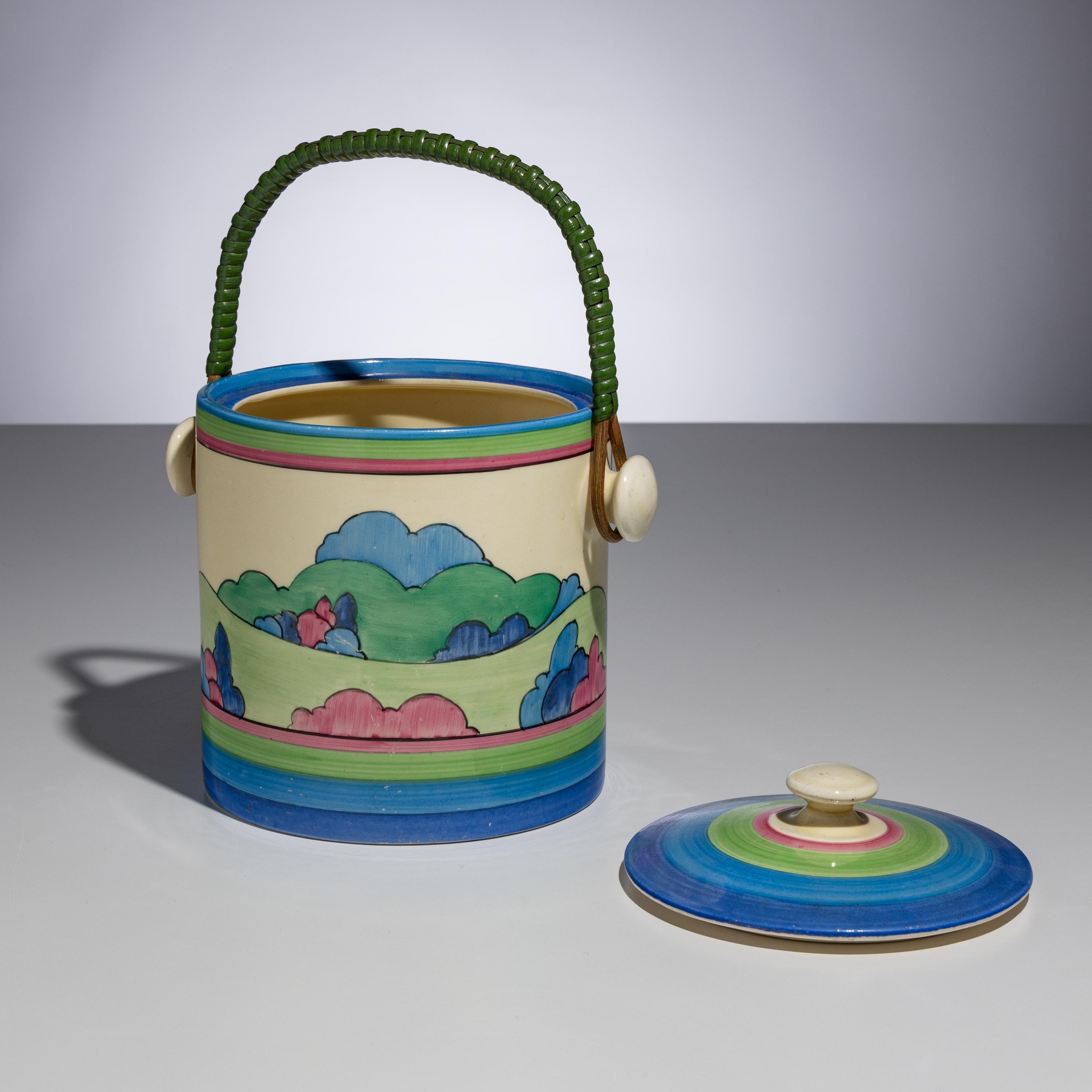 Clarice Cliff (English, 1899–1972) — Rudyard pattern Biscuit Basket