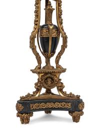A Louis XV Style Gilt Bronze and Marble Ten-Light Candelabrum