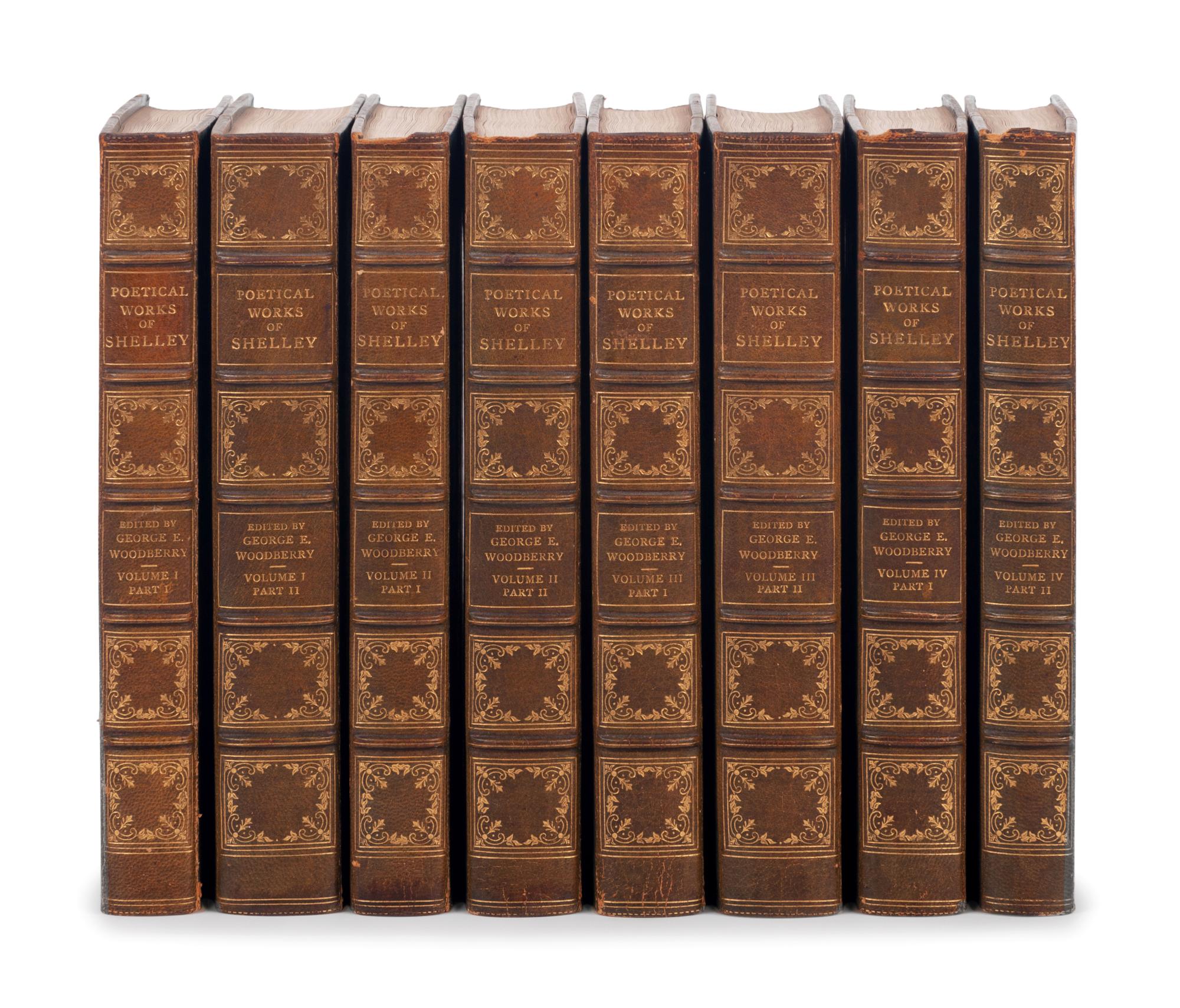 SHELLEY, Percy Bysshe (1792-1822). The Poetical Works . Cambridge, MA: The Riverside Press, 1892.