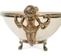 A Neoclassical Style Silver-Plate and Cut Glass Centerpiece Bowl