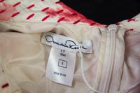 An Oscar de la Renta Pink and Cream Silk Dress, Size: 6.