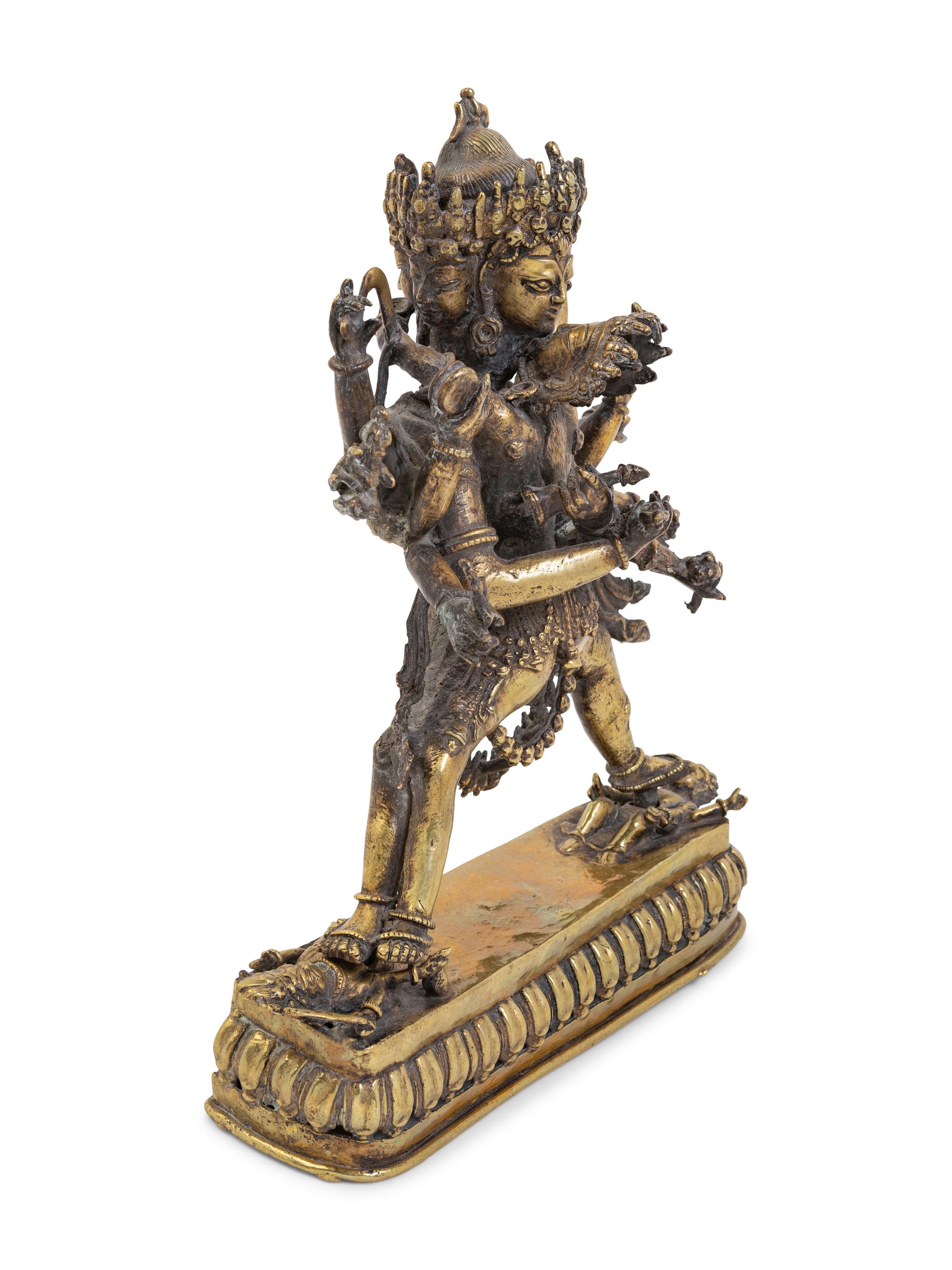 [APPROVED FOR DONATION] A Sino-Tibetan Gilt Bronze of Bodhisattva and Consort