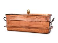 A French Copper Roasting Pan with Cover