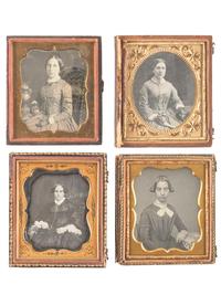 [EARLY PHOTOGRAPHY]. 23 sixth plate daguerreotypes of women with severe or unpleasant expressions, incl. VAN LOAN and BOGARDUS examples.
