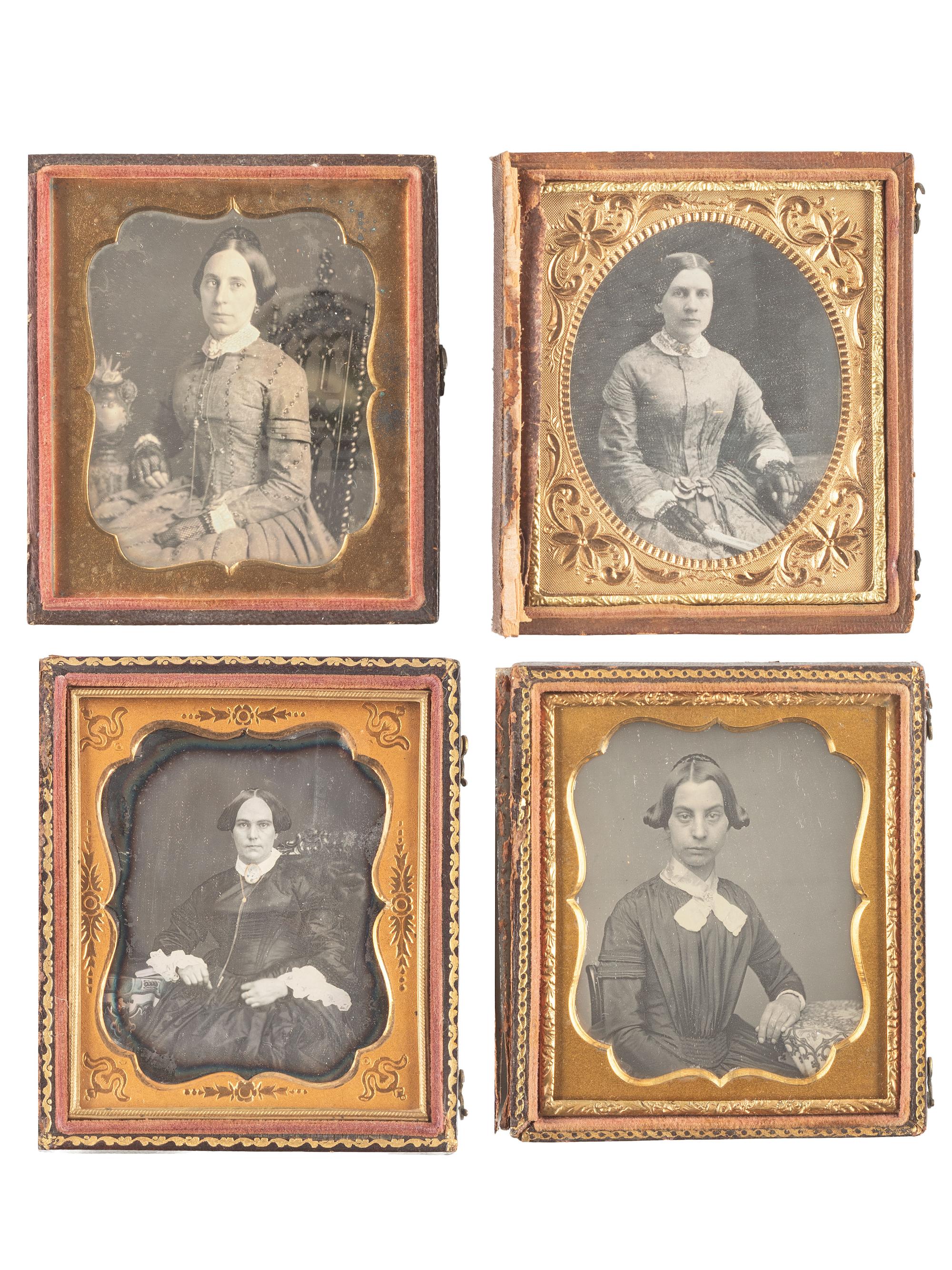 [EARLY PHOTOGRAPHY]. 23 sixth plate daguerreotypes of women with severe or unpleasant expressions, incl. VAN LOAN and BOGARDUS examples.