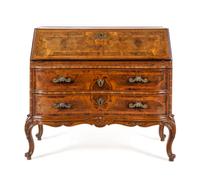 An Italian Walnut Slant-Front Bureau