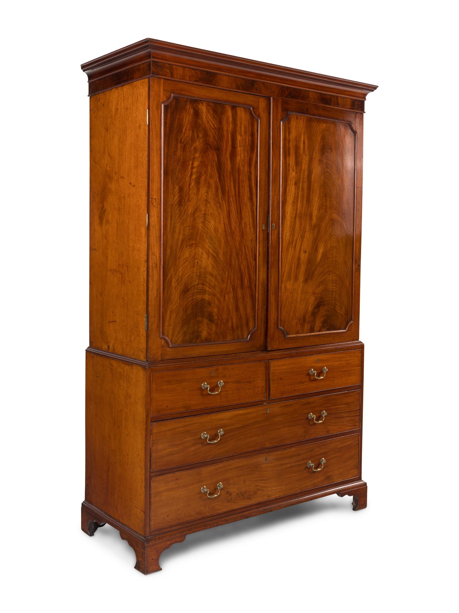 A George III Mahogany Linen Press