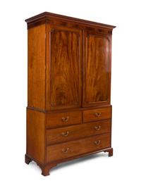 A George III Mahogany Linen Press