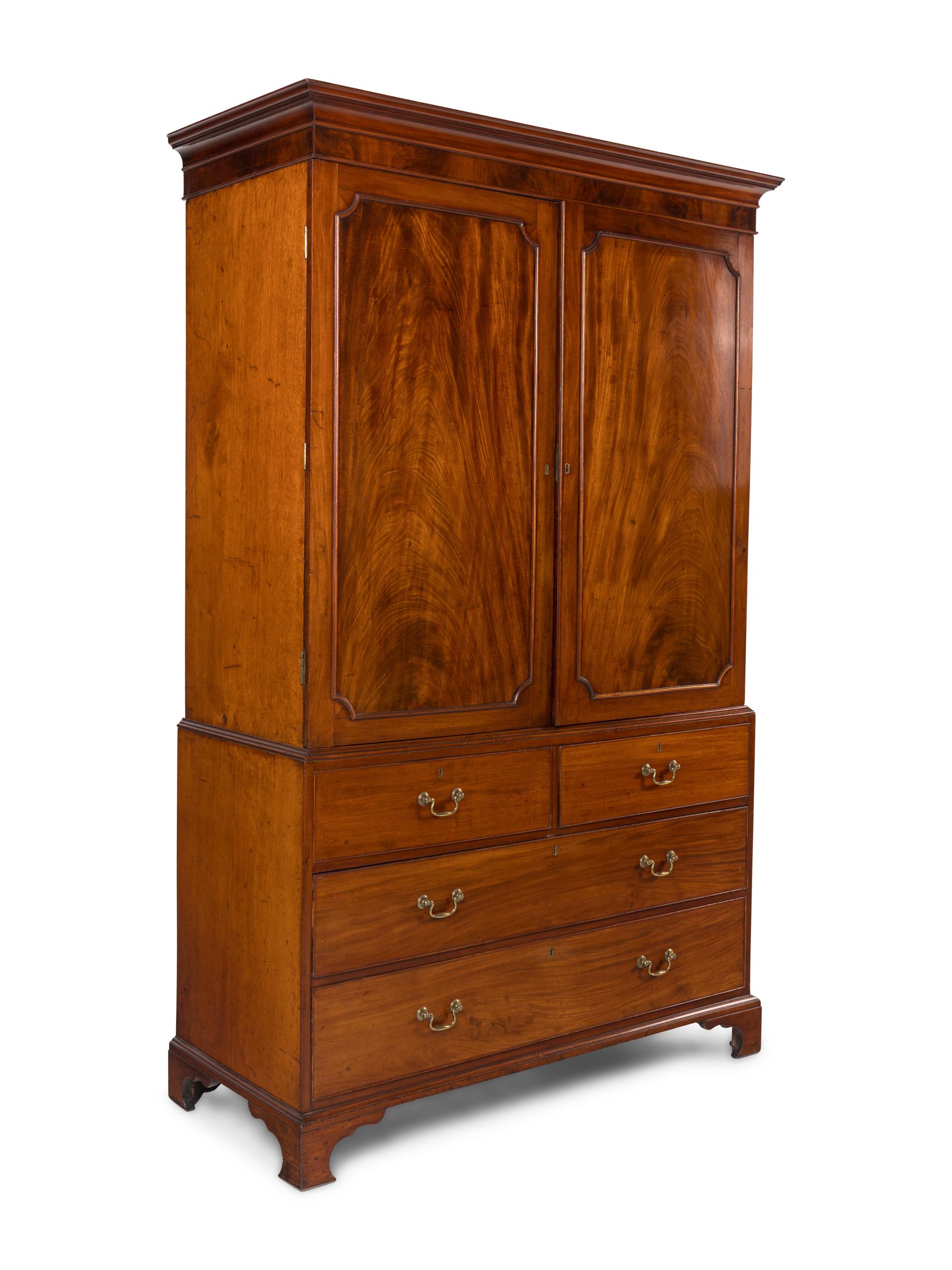A George III Mahogany Linen Press