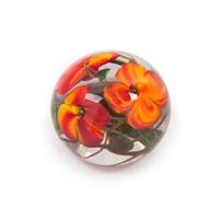 Richard Olma, (American), a floral paperweight, 1983