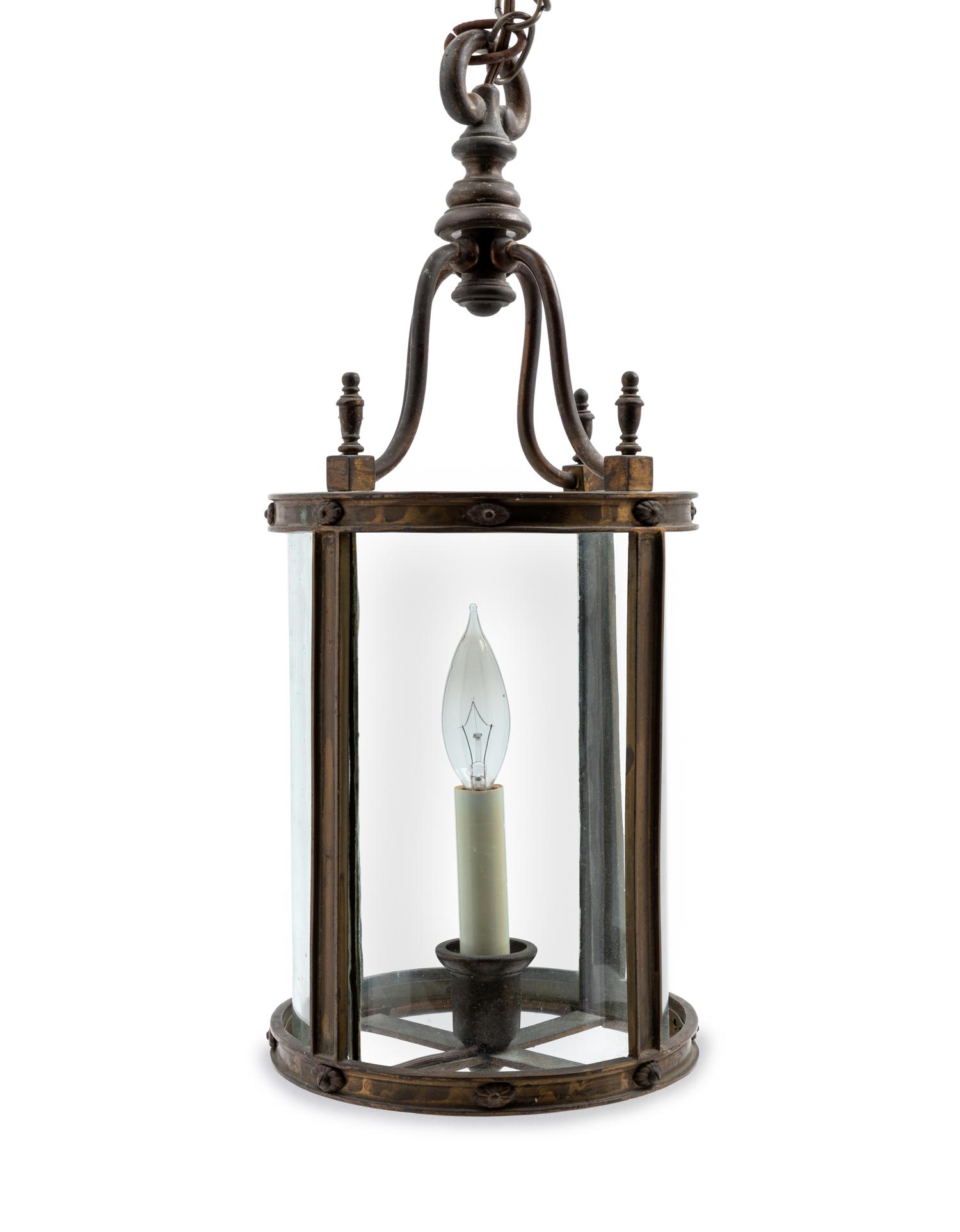 An English Brass and Glass Lantern