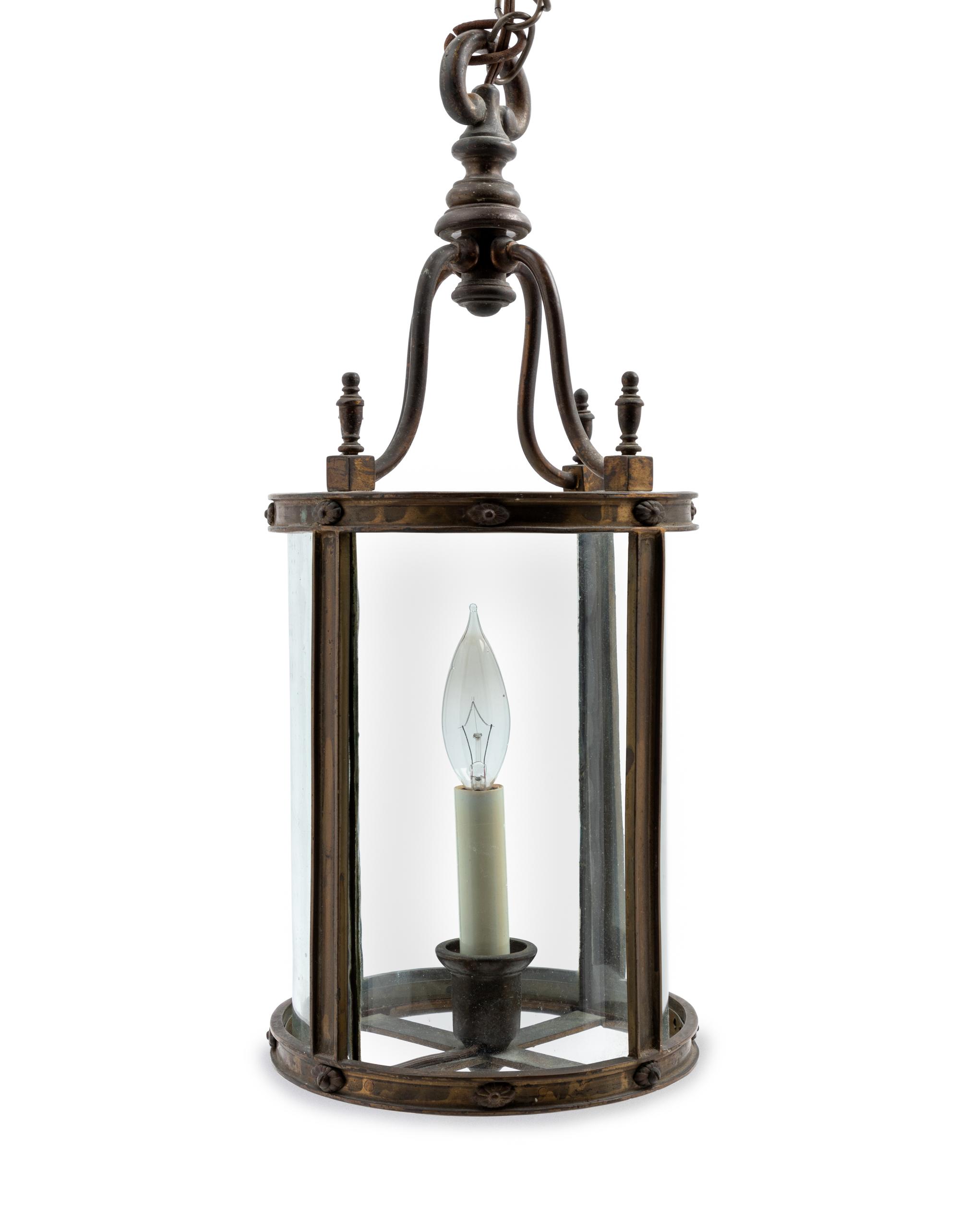 An English Brass and Glass Lantern