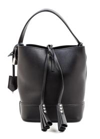 A Louis Vuitton Black Leather Cuir Nuance Tote, 7" x 9" x 4.25"; Handle drop: 4.5".