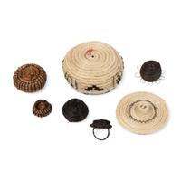 Group of Tohono O'odham, Akimel O'odham, Navajo and Cherokee Miniature Baskets