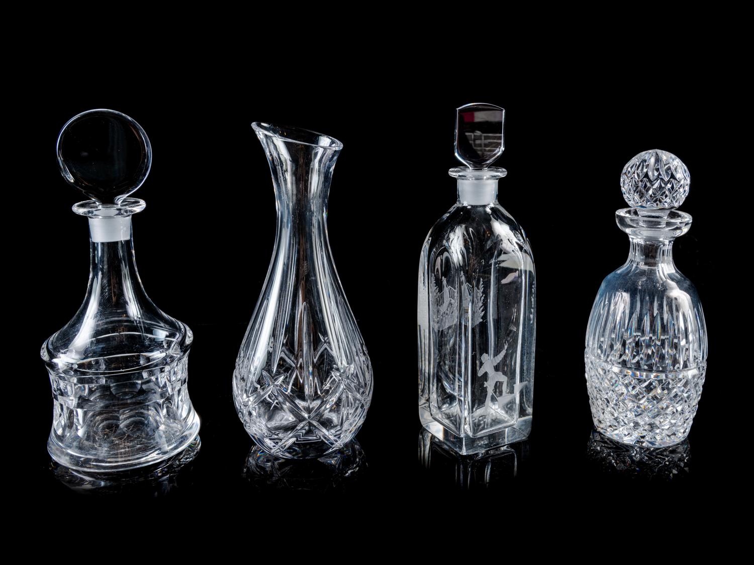 A Group of Four Cut Glass Decanters