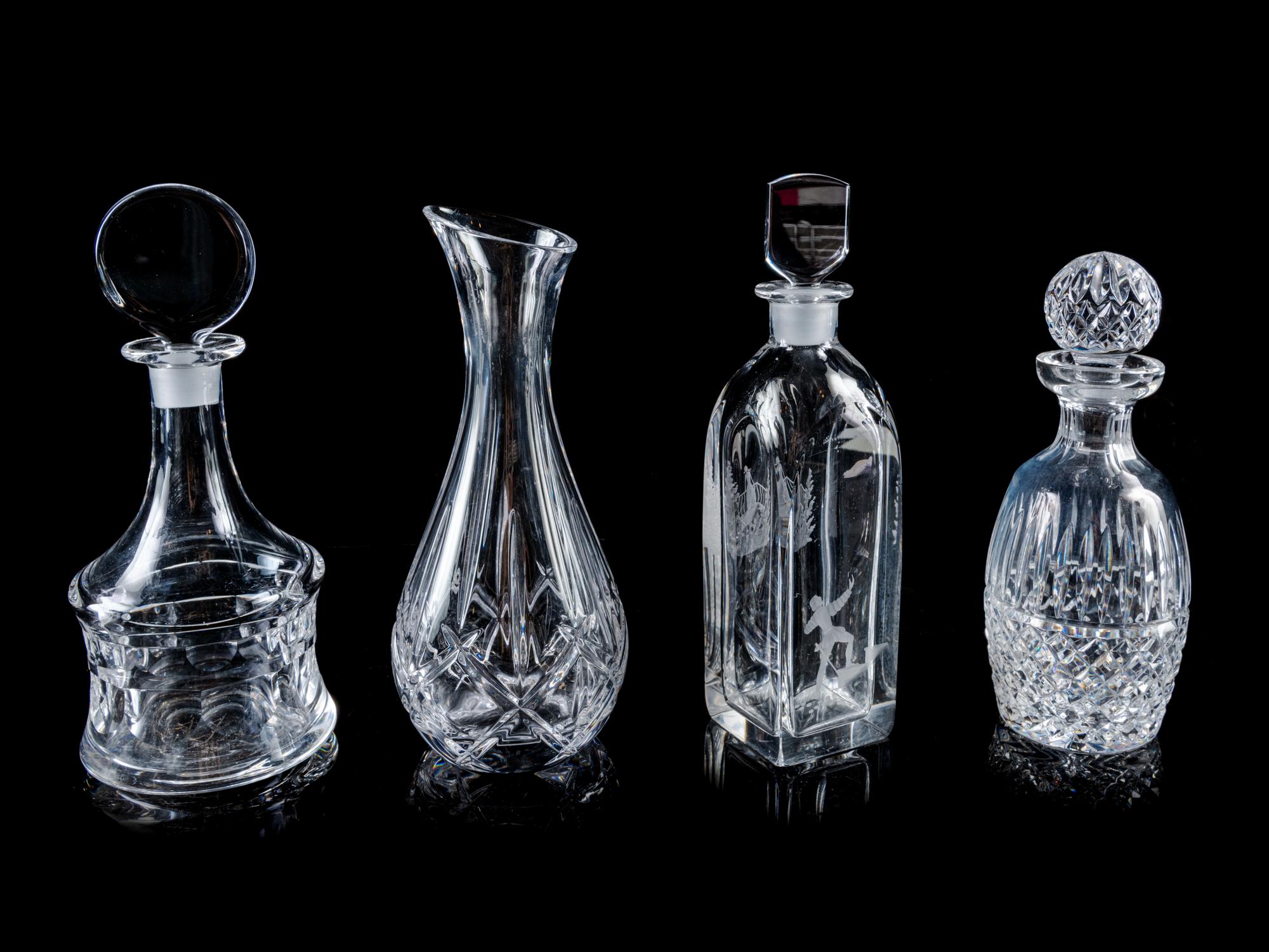 A Group of Four Cut Glass Decanters