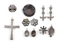 Navajo and Zuni Earrings, Ring, and Pendants