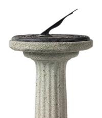 A Bronze Sundial on a Cast Stone Pedestal
