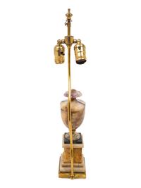 An English Blue John Urn Mounted as a Lamp
