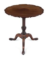 A George III Mahogany Tilt Top Tea Table