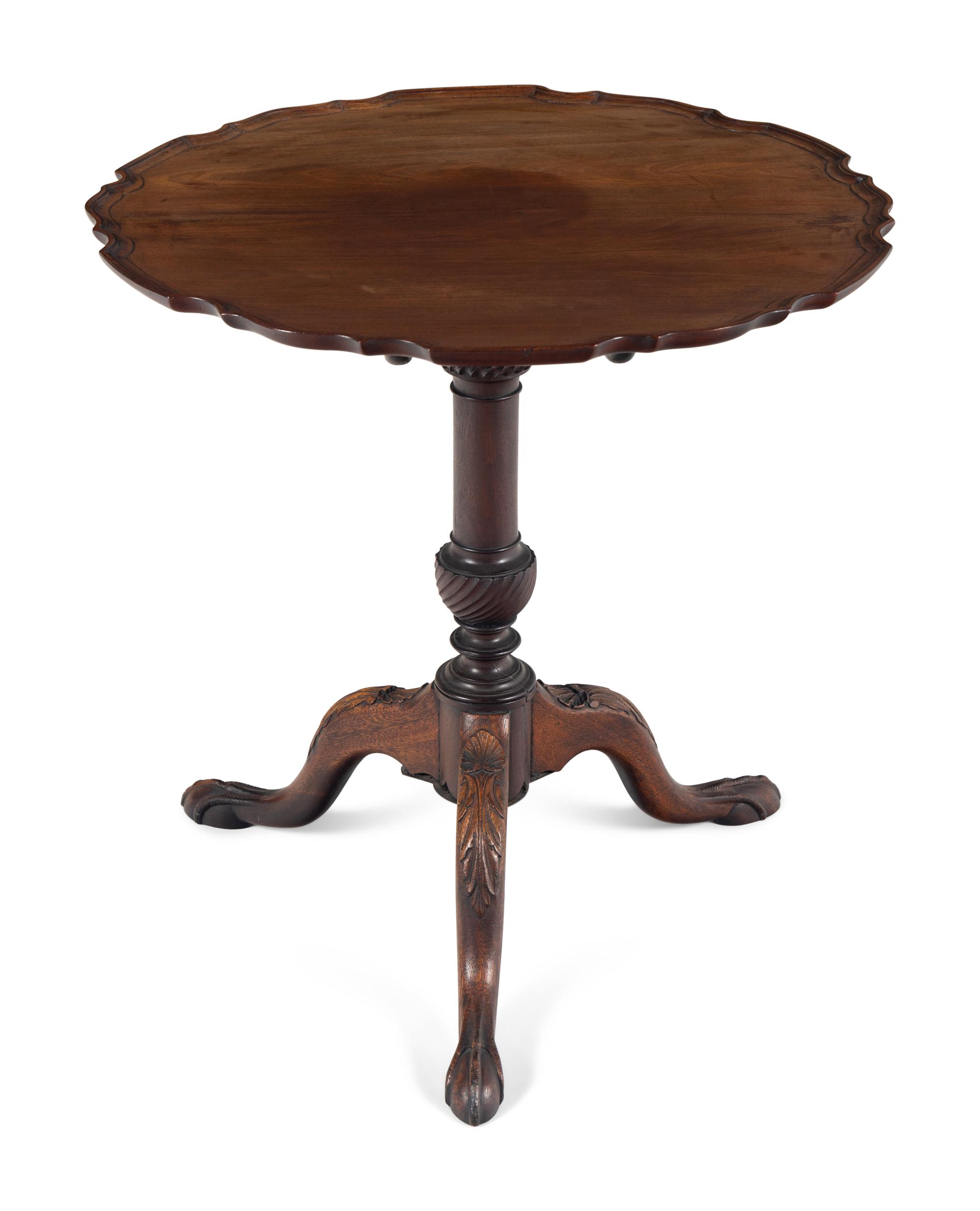 A George III Mahogany Tilt Top Tea Table